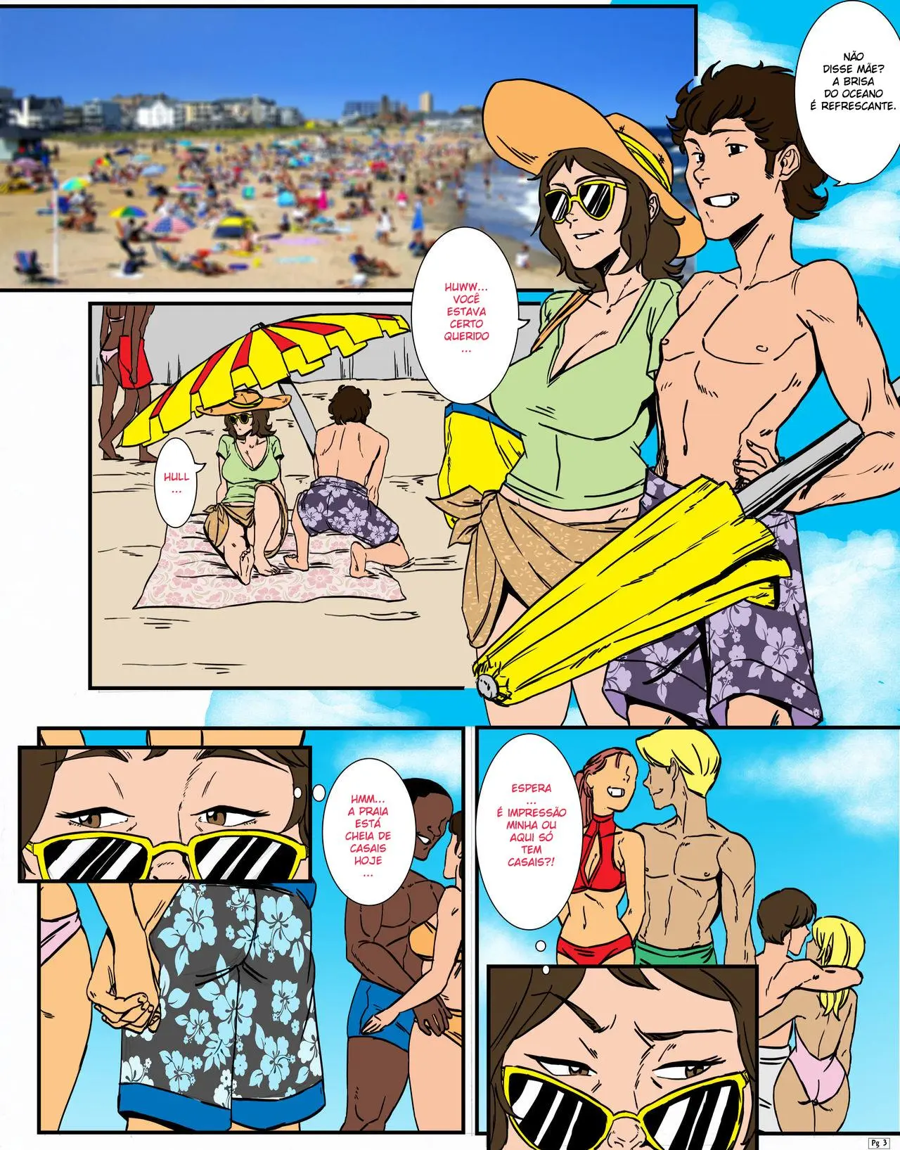 Imagem 4 de 19 - [Aarokira] Na Paraia Com A Mamãe - Quadrinhos Eróticos