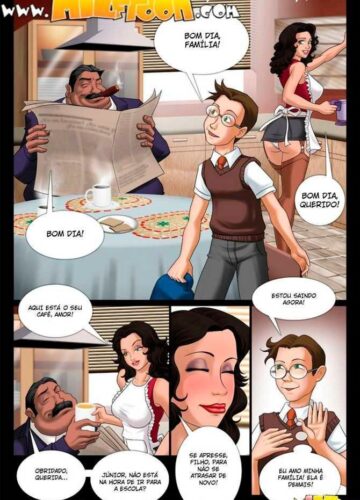 Milftoon Família Sacana Mãe e Filho - Foto 1