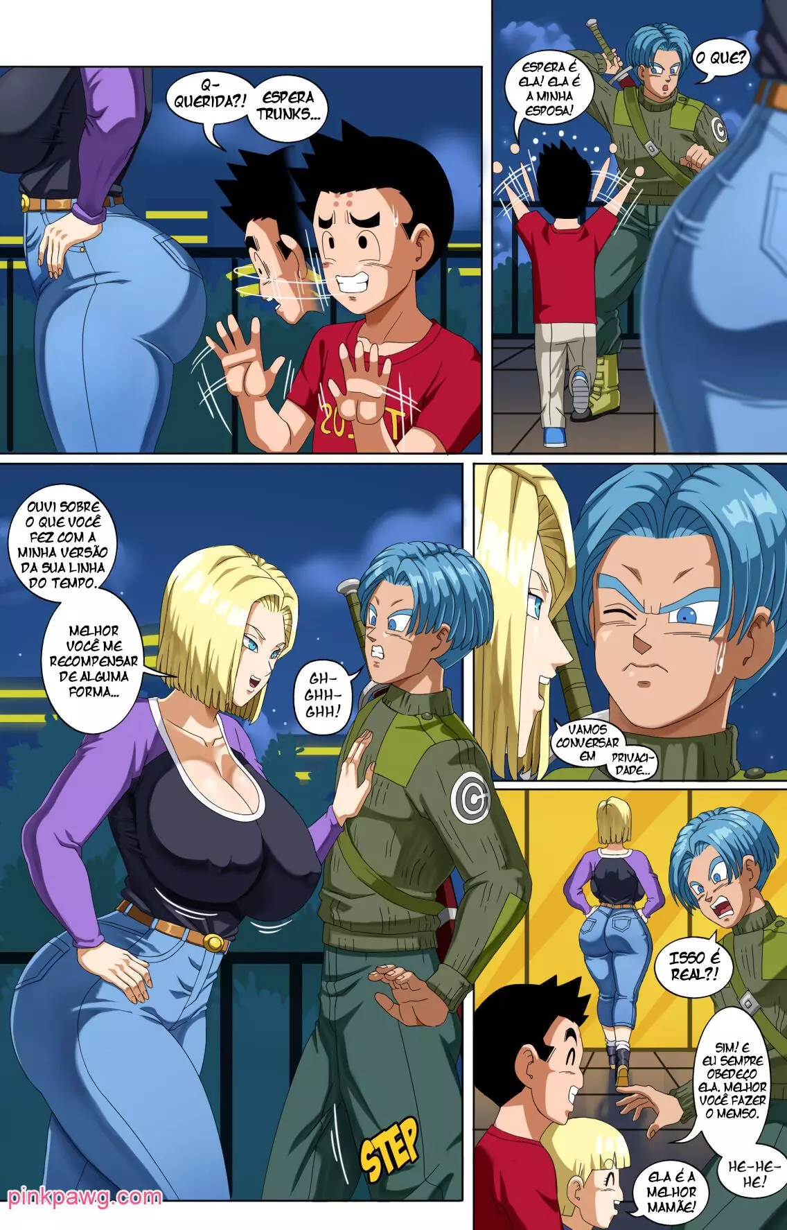 Imagem 2 de 13 - [Pink Pawg] Android 18 And Trunks (Dragon Ball) - Quadrinhos Eróticos