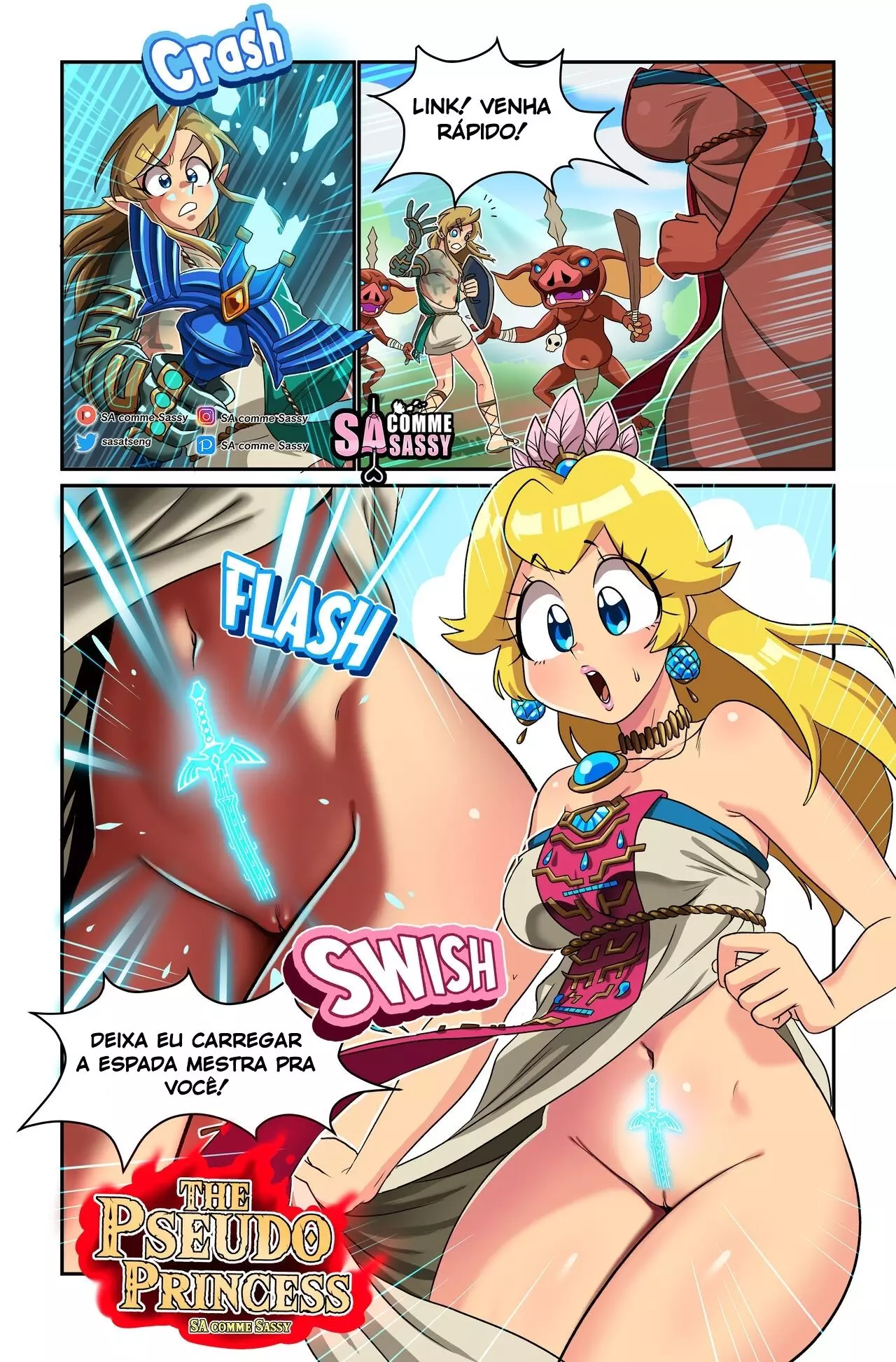 Imagem 2 de 20 - [Sacommesassy | Dconthedancefloor] The Pseudo Princess (Super Mario) (The Legend of Zelda) - Quadrinhos Eróticos
